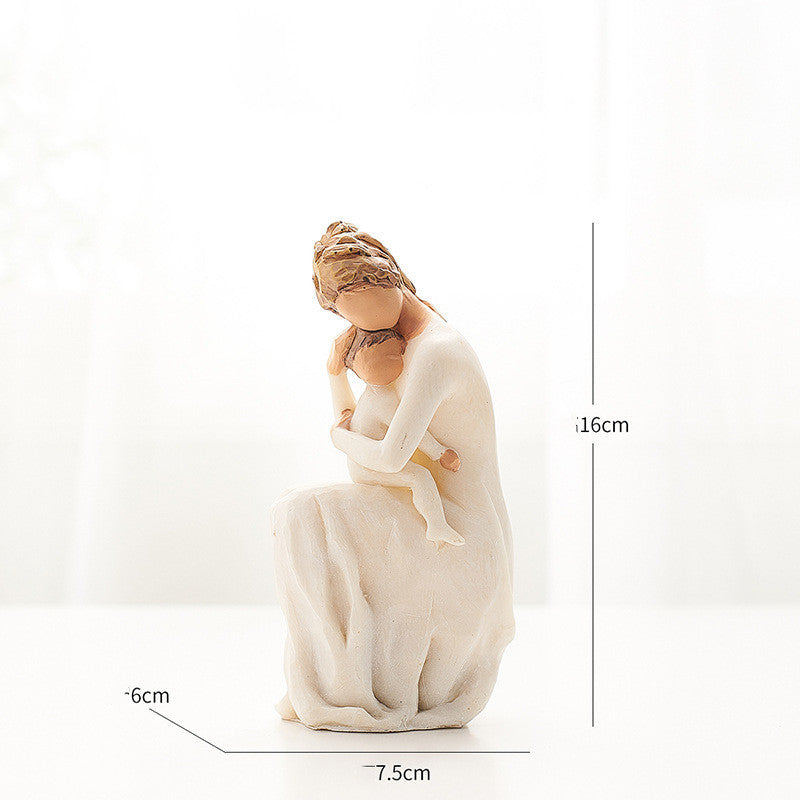 Nordic Style Resin Decoration For A Family Of Three