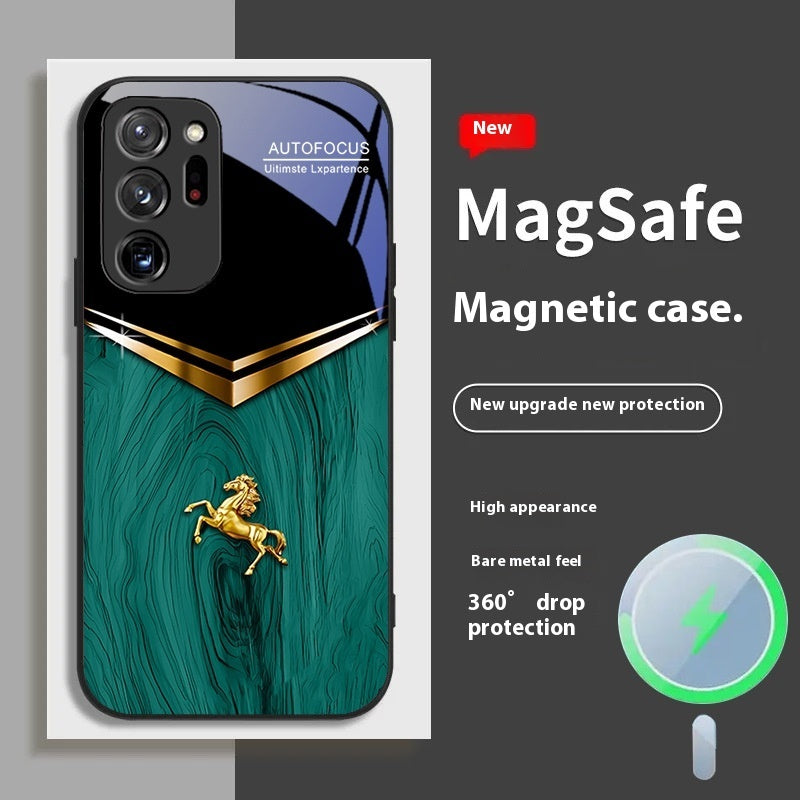 Phone Case S20 Magnetic S21 Advanced S22 Win Instant Success - stylish magnetic case in teal with gold accent.