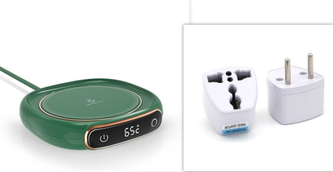 Coffee Mug Warmer Warm Coaster Smart Heating Cup Thermal Insulation Constant Temperature Coaster Heating Pad Desktop and adapter.