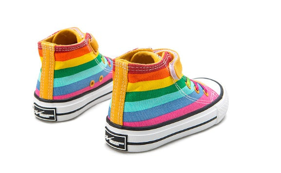Children's Shoes High Top Canvas Shoes Rainbow Shoes