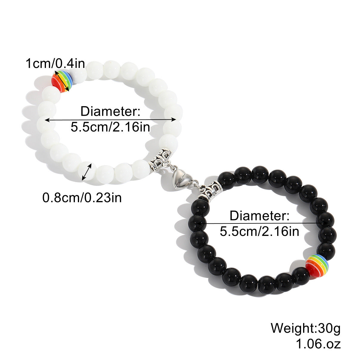 Gay Gift Rainbow Bracelet Set