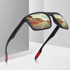 Polarized sunglasses men driving sunglasses outdoor sports glasses showcasing a sleek design and vibrant lens.