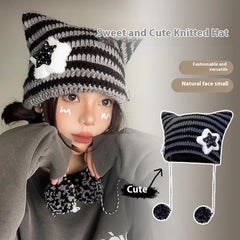 Korean Cute Thermal Head Cover Woolen Cap