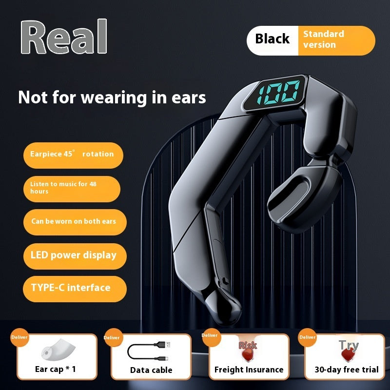 Bone Conduction Ear-mounted Digital V19 Bluetooth Headset