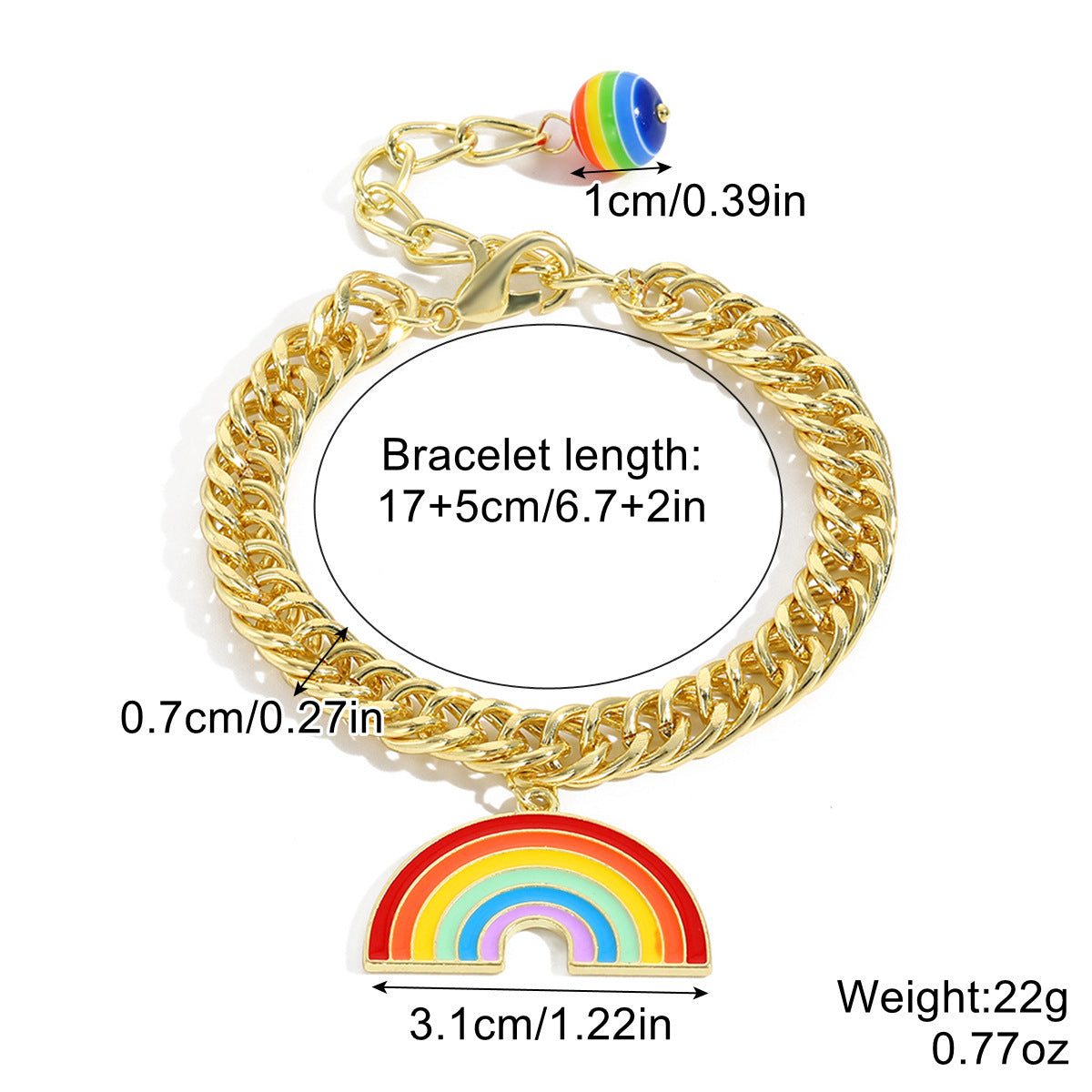 Gay Gift Rainbow Bracelet Set