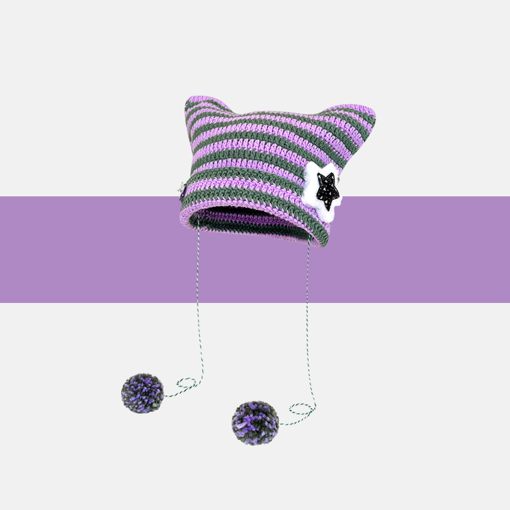 Korean Cute Thermal Head Cover Woolen Cap