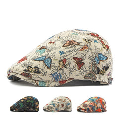 Chinese Style Hat Women's Peaked Cap Personality Butterfly Embroidered Ethnic Style