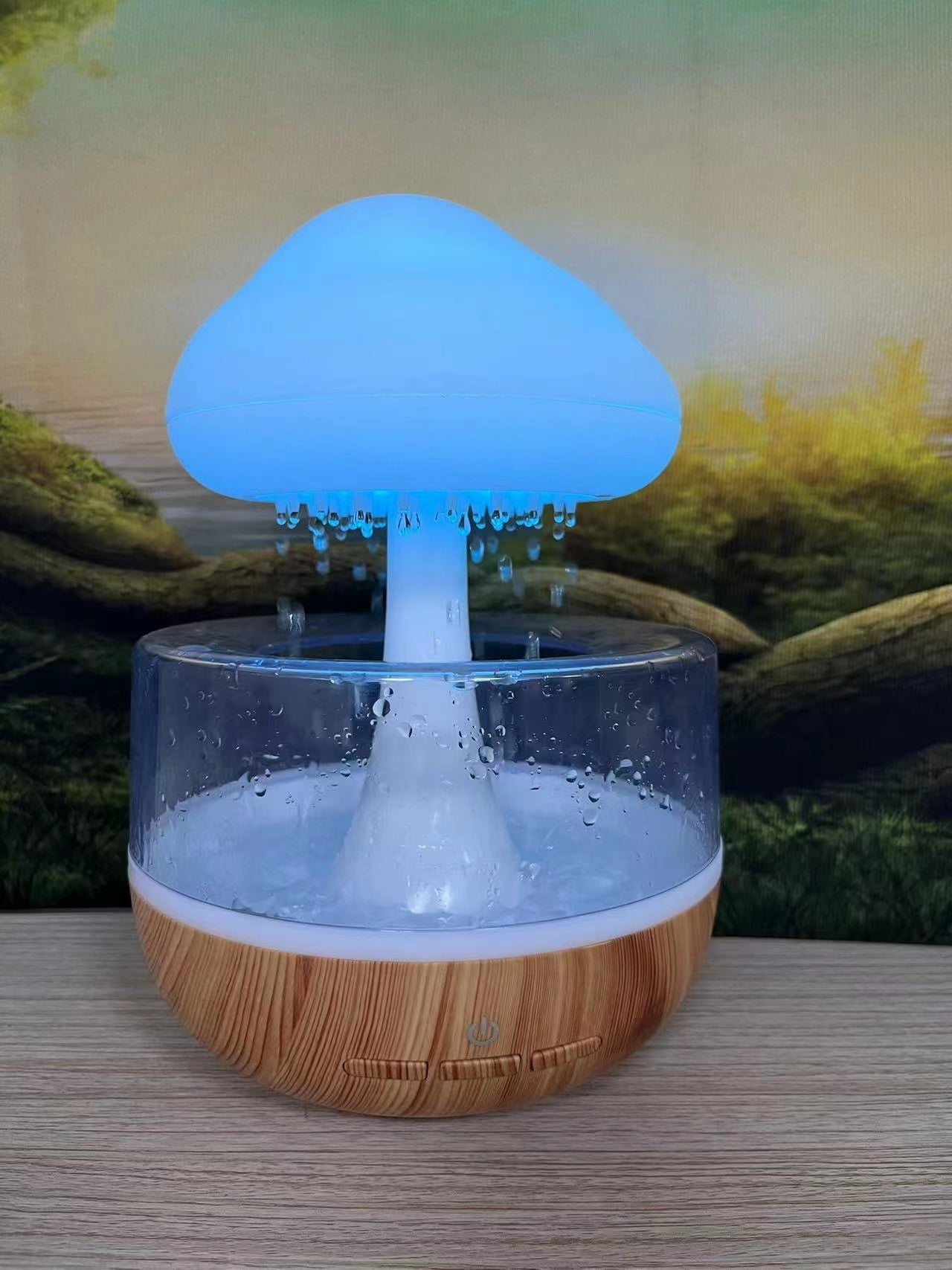 Wholesale Raining Cloud Aroma Mushroom Lamp Aromatherapy Essential Oil Diffuser Micro Humidifier Raining Cloud Night Light