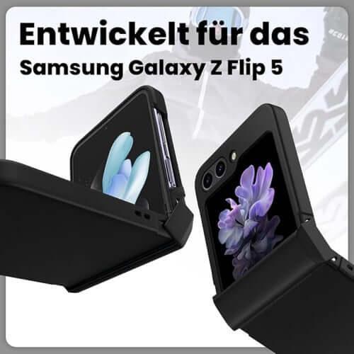 FOR GALAXY Z FLIP5 MATTE ULTRA SLIM PHONE CASE HARD SHOCKPROOF COVER shown on Samsung Galaxy Z Flip 5.