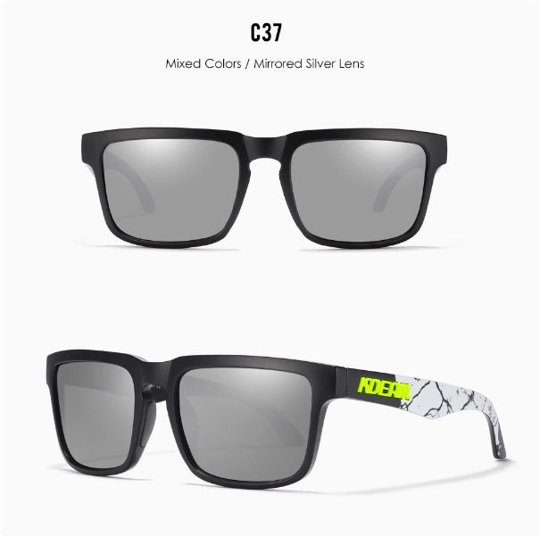 Men And Women Dazzling Color Polarized Sunglasses in mixed colors with mirrored silver lens C37.