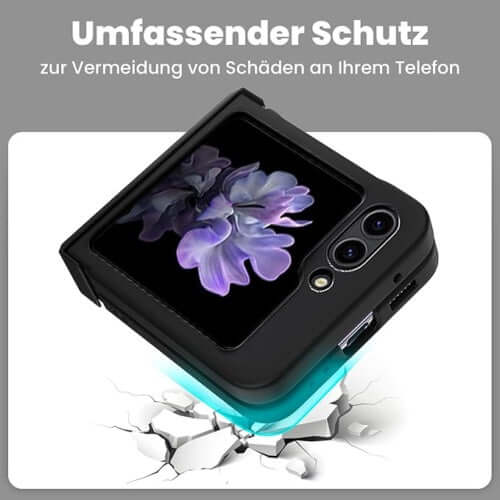 FOR GALAXY Z FLIP5 MATTE ULTRA SLIM PHONE CASE HARD SHOCKPROOF COVER on a cracked surface