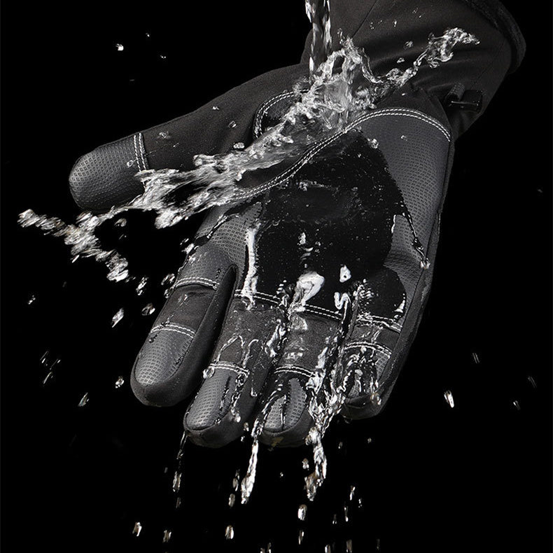 Opened-Finger Gloves Touchscreen Unisex Waterproof Windproof Warm Winter Gloves For Cycling Fishing Skiing splashed with water