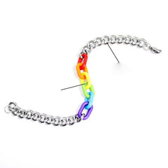 Stainless Steel Rainbow Gay Bracelet