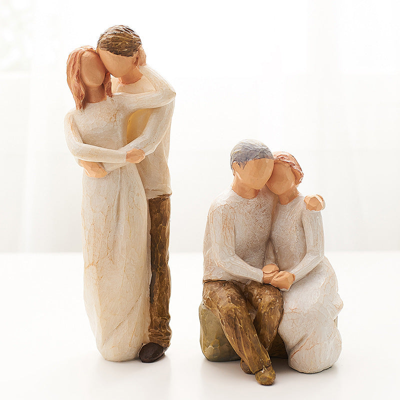 Nordic Style Resin Decoration For A Family Of Three