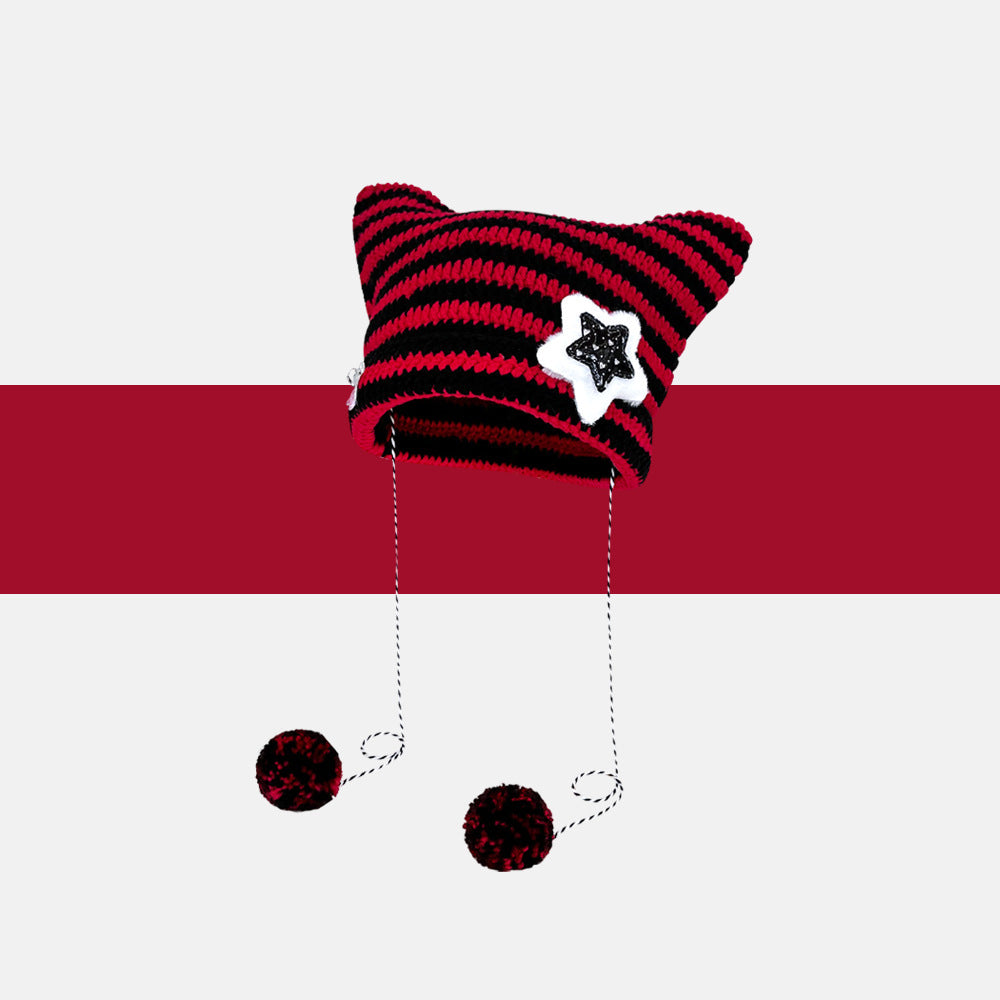 Korean Cute Thermal Head Cover Woolen Cap