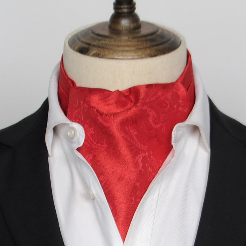 British Vintage Suit Silk Scarf Shirt