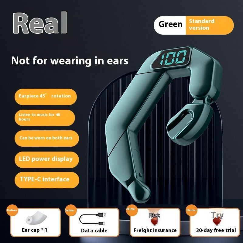 Bone Conduction Ear-mounted Digital V19 Bluetooth Headset