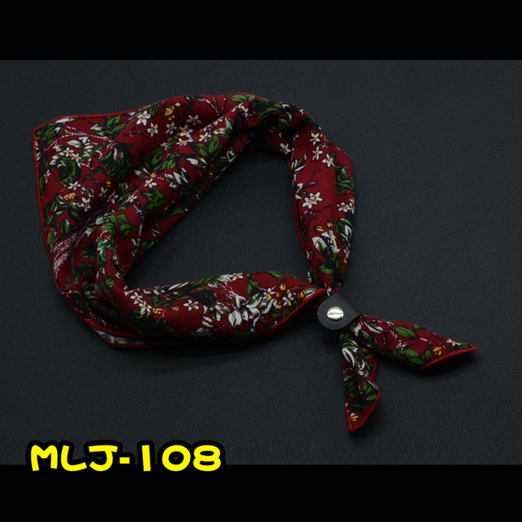 Floral British Retro Fashion Suit Scarf