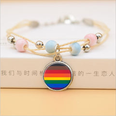 Rainbow Gay Bracelet Ceramic Handicraftt